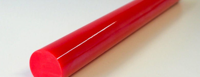 Red polyurethane rod.